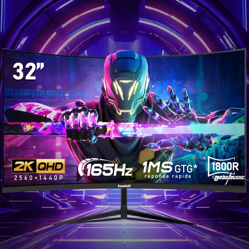 32-Inch Ultra-Wide Curved 165Hz Gaming Computer Monitor 1800R Computer Screen, 2 image 1