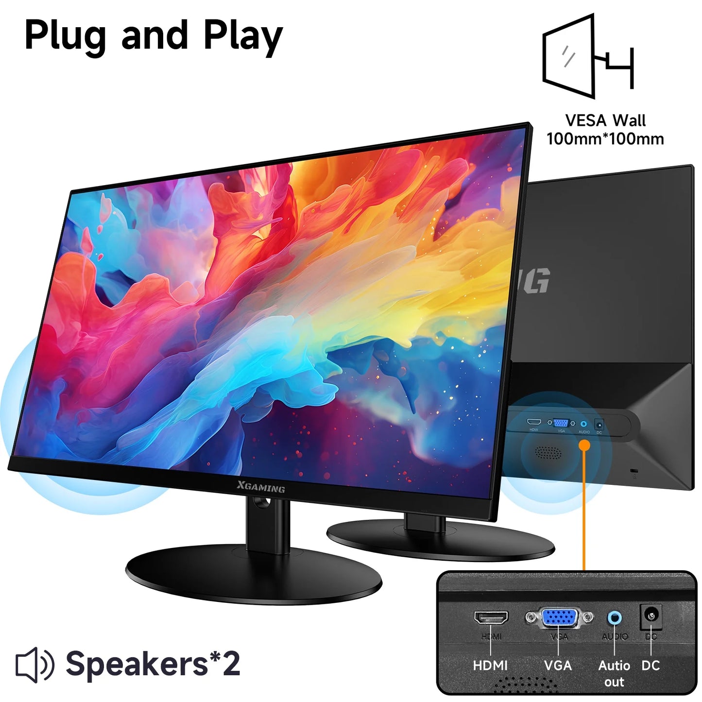 100Hz Gaming Computer Monitor 25" FHD 1920X1080P | VA Panel | Eye-Care Tech | Lo image 5