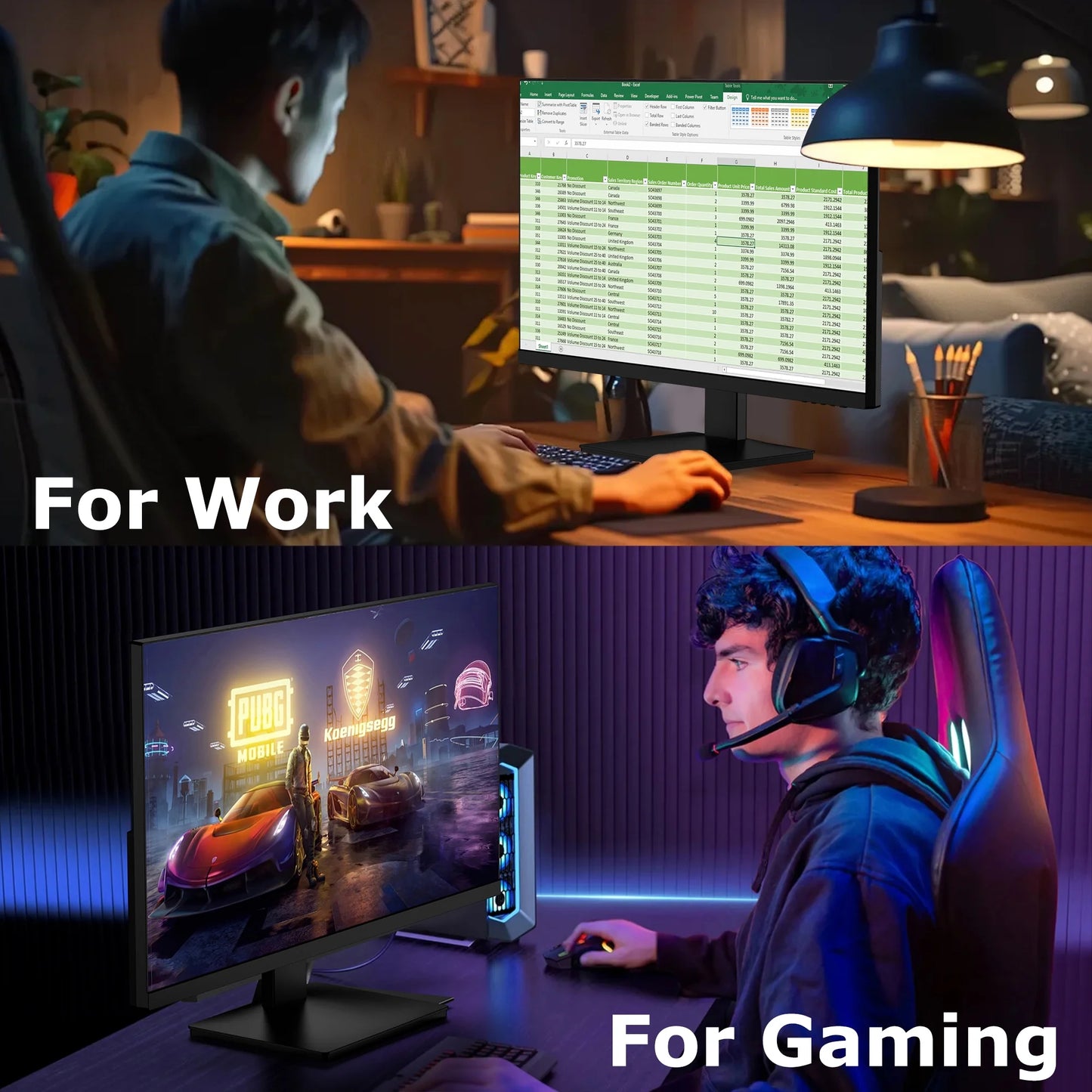 27 Inch 1080P IPS LCD Computer Monitor 100Hz FHD Gaming Monitor 99% Srgb , Frees image 6