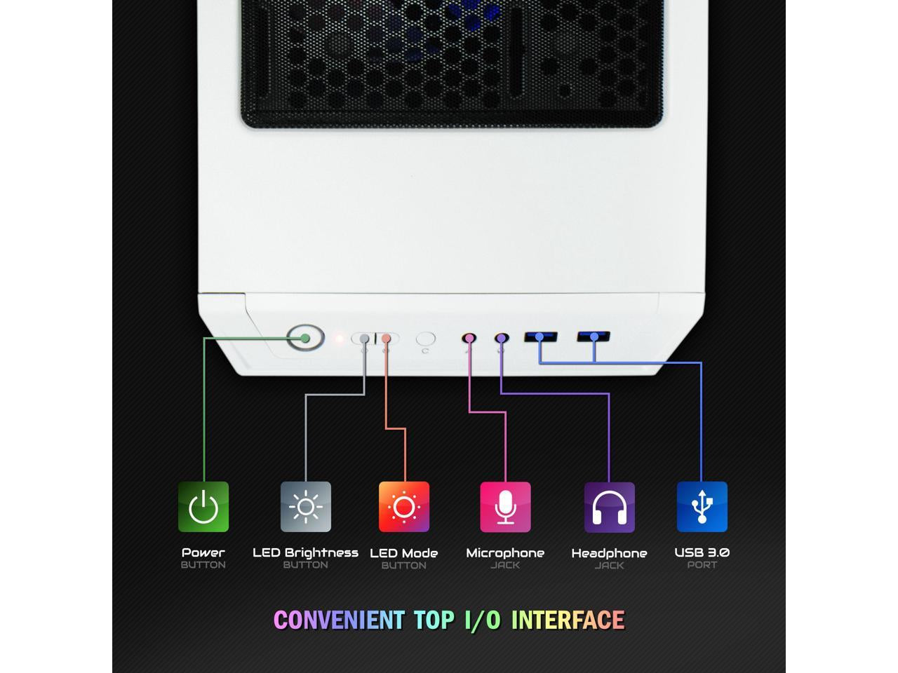 Castle Gaming Desktops, AMD Ryzen 5 5600G, 16GB, 1TB SSD, White image 5