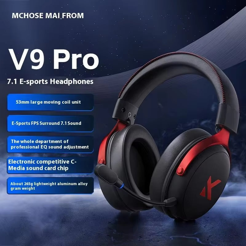 Original MCHOSE V9 Pro Customized Gaming Headphone Tri-mode Esports Earphones Hi image 4