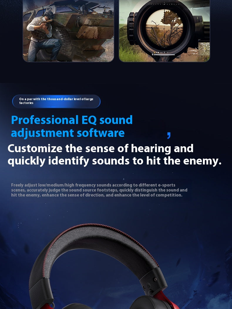 Original MCHOSE V9 Pro Customized Gaming Headphone Tri-mode Esports Earphones Hi image 13