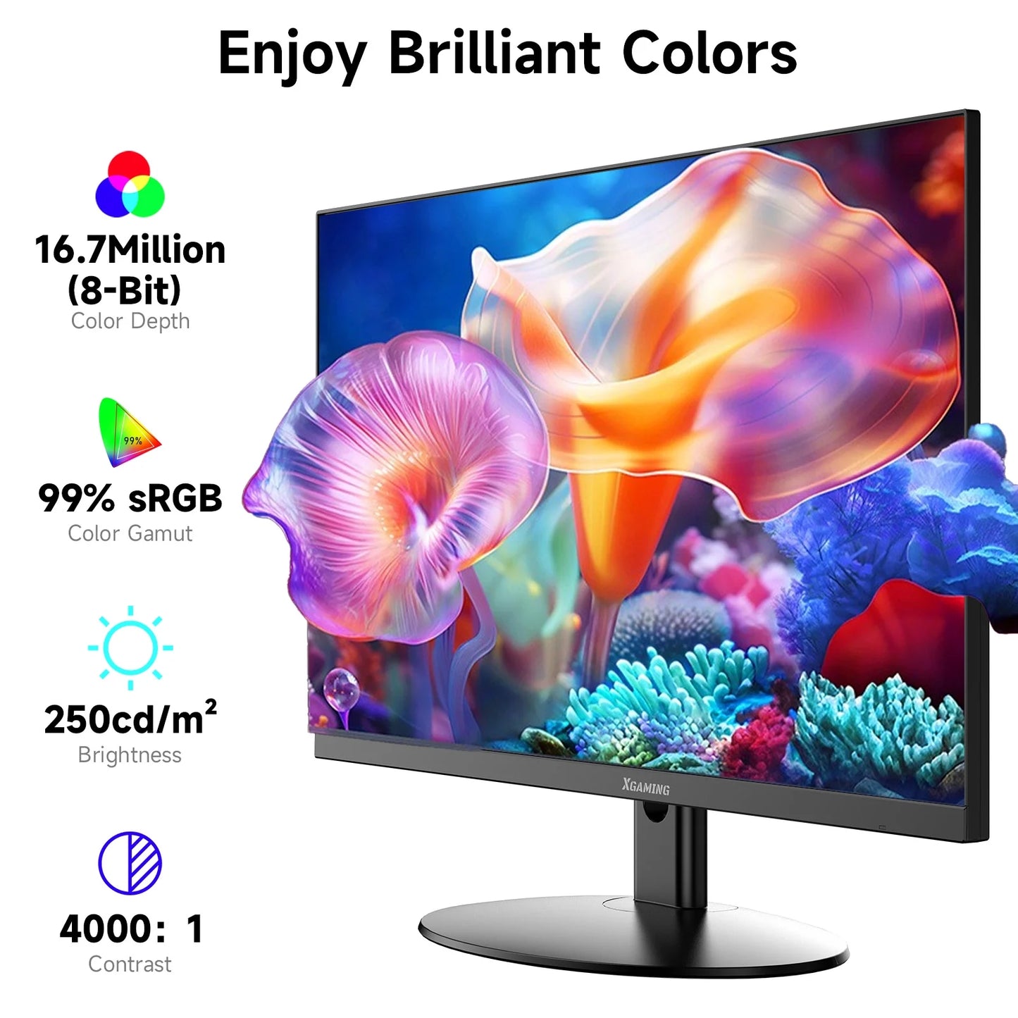 100Hz Gaming Computer Monitor 25" FHD 1920X1080P | VA Panel | Eye-Care Tech | Lo image 1