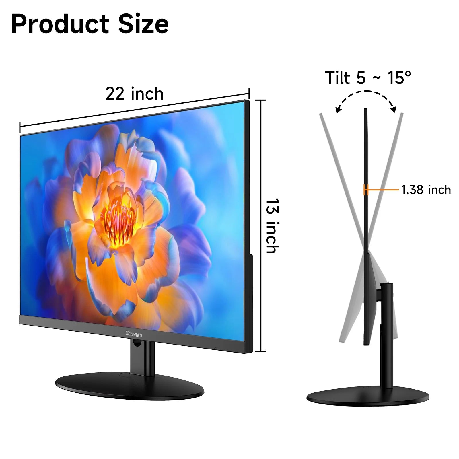 100Hz Gaming Computer Monitor 25" FHD 1920X1080P | VA Panel | Eye-Care Tech | Lo image 4