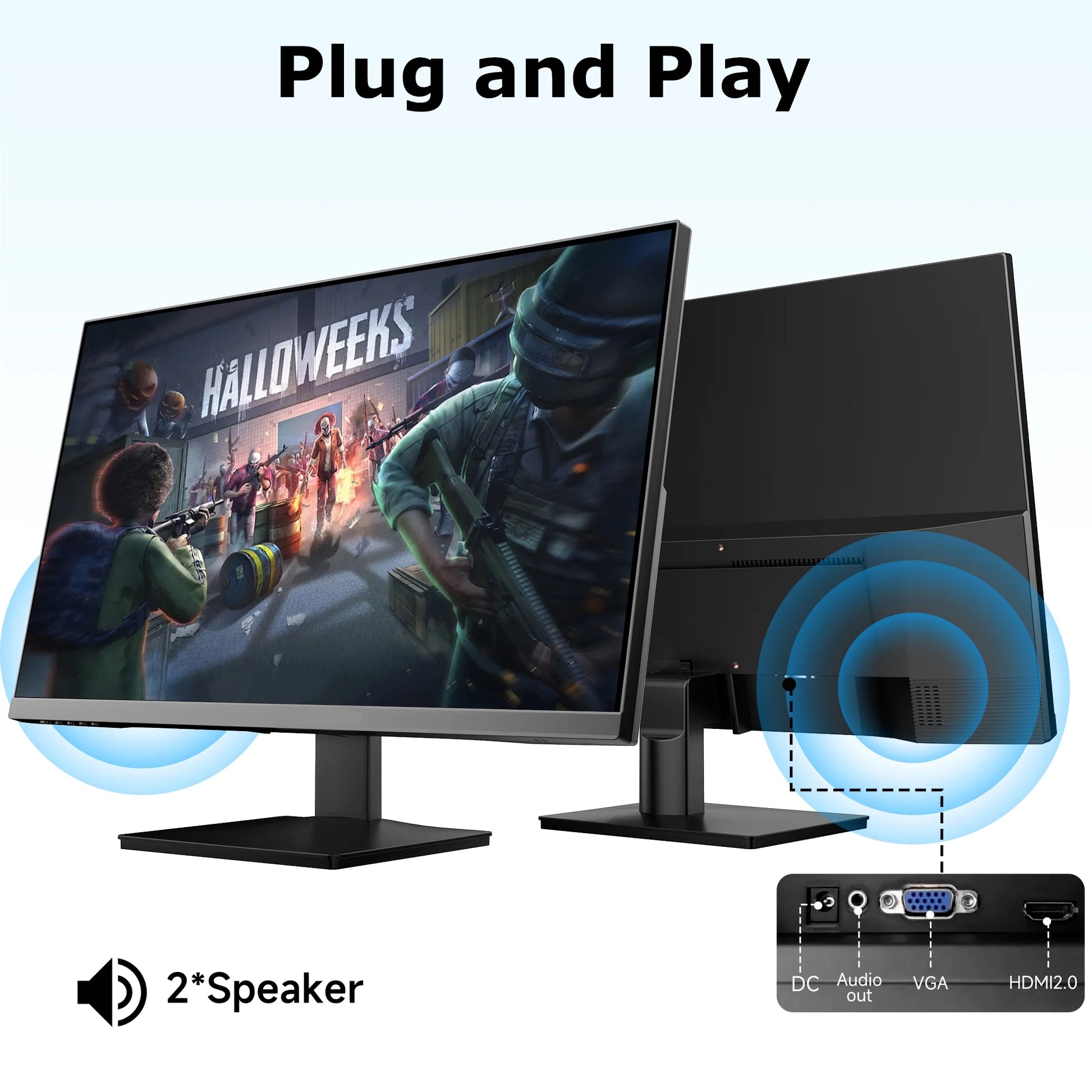 27 Inch 1080P IPS LCD Computer Monitor 100Hz FHD Gaming Monitor 99% Srgb , Frees image 4