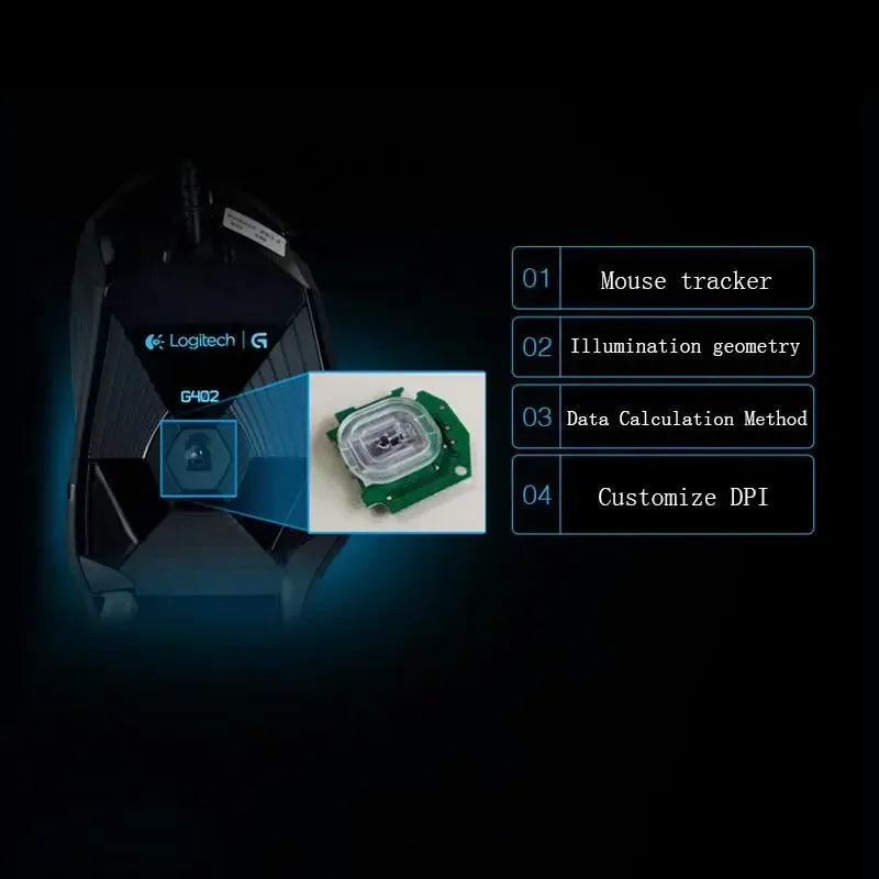Logitech G402 Wired Gaming Mouse Periféricos profesionales para juegos PC sobre image 12