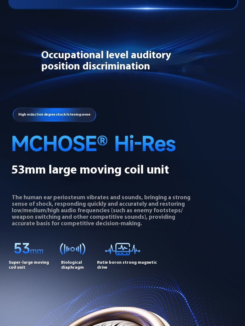 Original MCHOSE V9 Pro Customized Gaming Headphone Tri-mode Esports Earphones Hi image 10