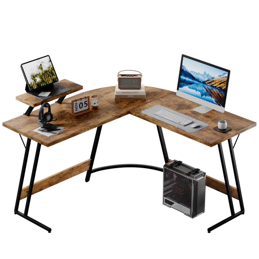 Computer Desk, L Shaped Gaming Computer Corner Desk PC Gaming Table with Large M image 0