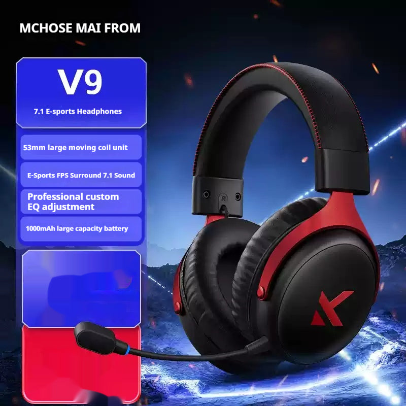 Original MCHOSE V9 Pro Customized Gaming Headphone Tri-mode Esports Earphones Hi image 30