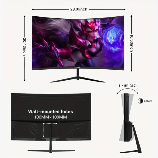 32-Inch Ultra-Wide Curved 165Hz Gaming Computer Monitor 1800R Computer Screen, 2 image 0